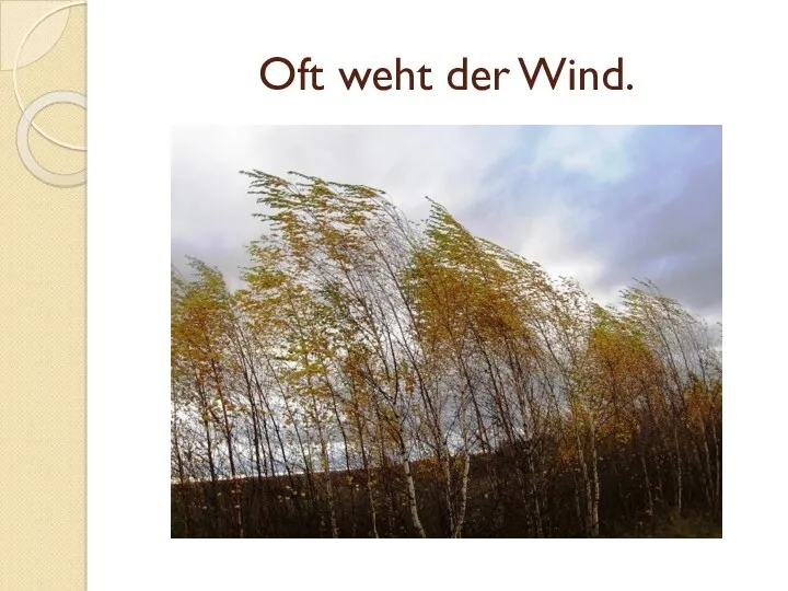 Oft weht der Wind.
