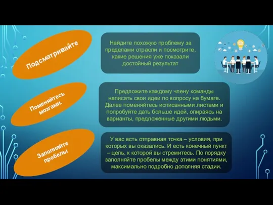 Подсматривайте Найдите похожую проблему за пределами отрасли и посмотрите, какие