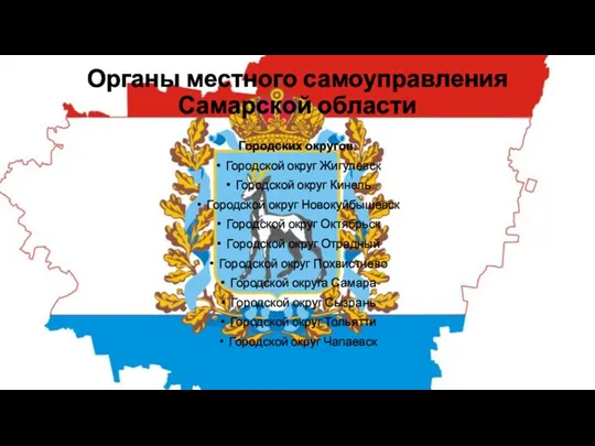 Органы местного самоуправления Самарской области Городских округов: Городской округ Жигулевск