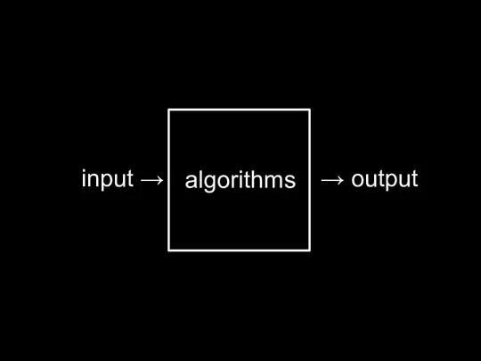input → → output algorithms