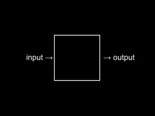 input → → output