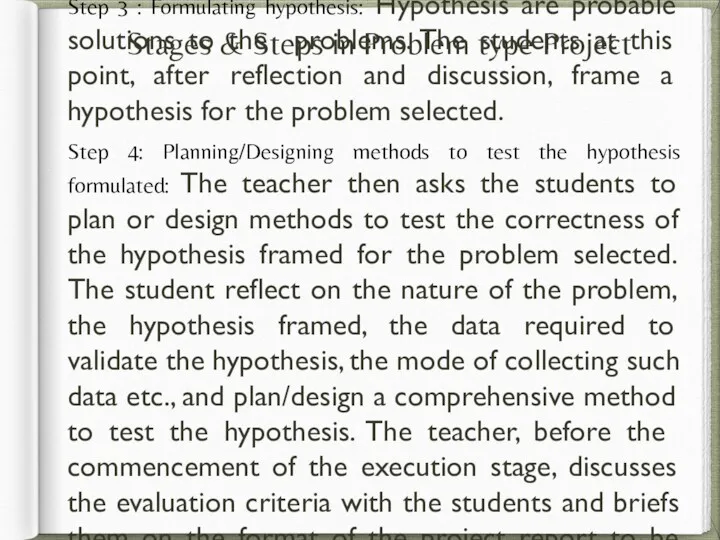 Stages & Steps in Problem type Project Step 3 :