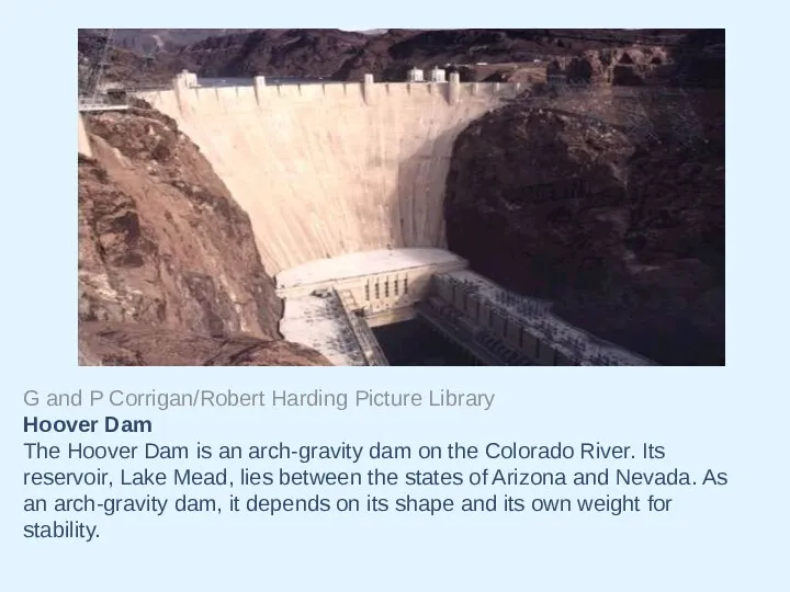 G and P Corrigan/Robert Harding Picture Library Hoover Dam The