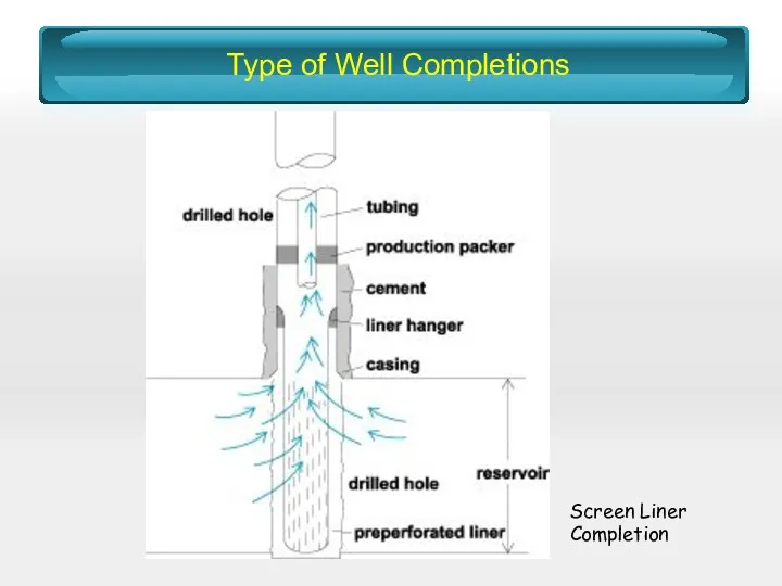 Type of Well Completions Screen Liner Completion