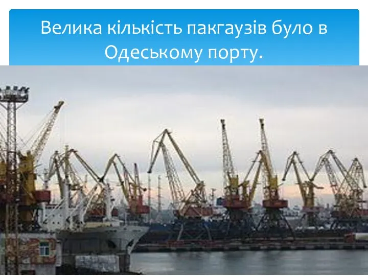 Велика кількість пакгаузів було в Одеському порту.