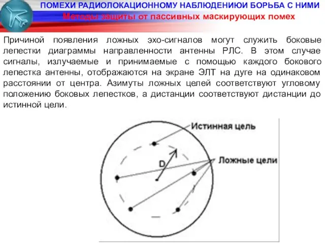 ПОМЕХИ РАДИОЛОКАЦИОННОМУ НАБЛЮДЕНИЮИ БОРЬБА С НИМИ Методы защиты от пассивных