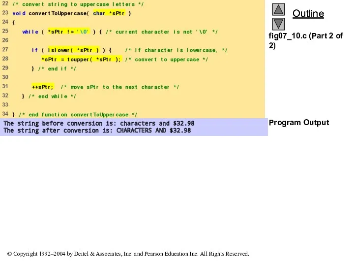 fig07_10.c (Part 2 of 2) Program Output The string before