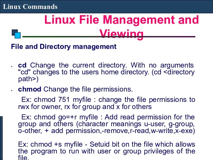 Linux File Management and Viewing Linux Commands File and Directory