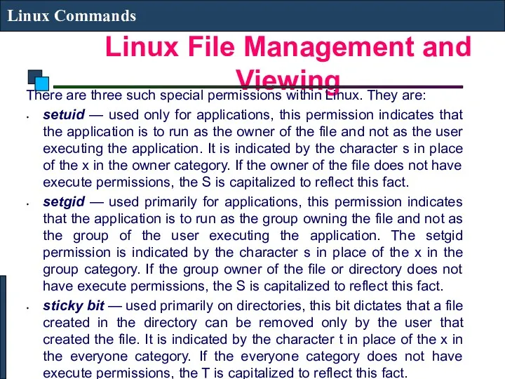 Linux File Management and Viewing Linux Commands There are three