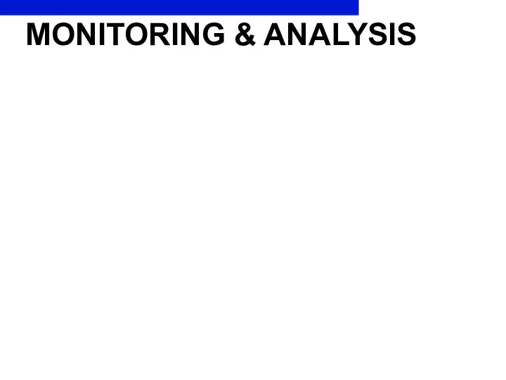 MONITORING & ANALYSIS