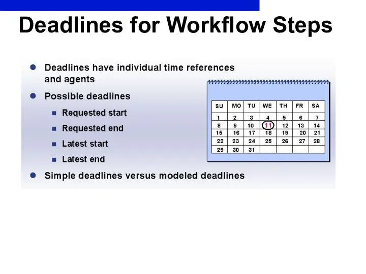 Deadlines for Workflow Steps