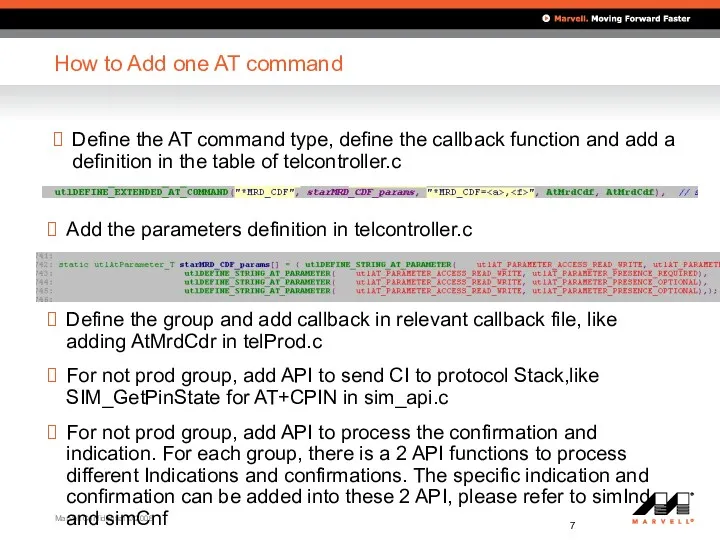 How to Add one AT command Define the AT command