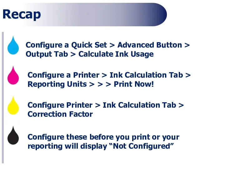 Configure a Quick Set > Advanced Button > Output Tab