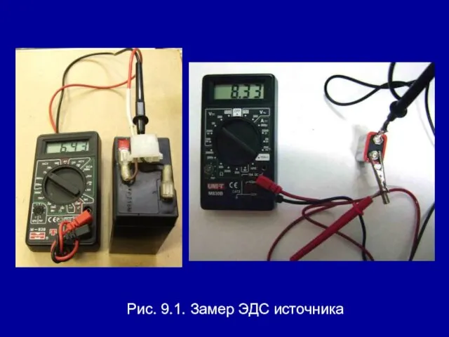 Рис. 9.1. Замер ЭДС источника