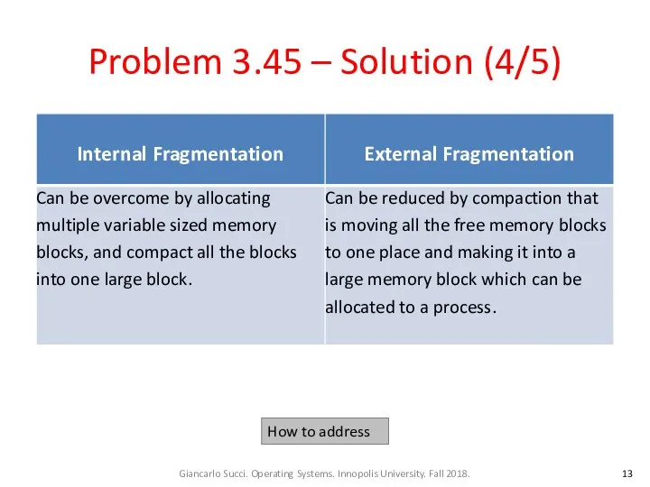Problem 3.45 – Solution (4/5) How to address