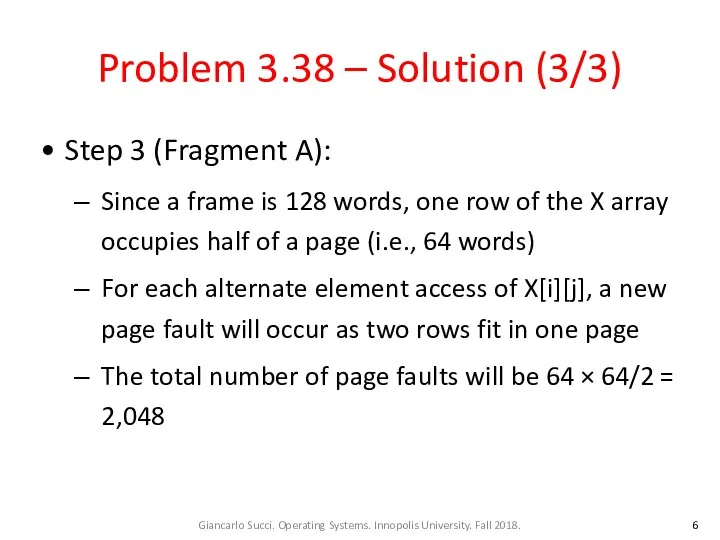 Problem 3.38 – Solution (3/3) Step 3 (Fragment A): Since