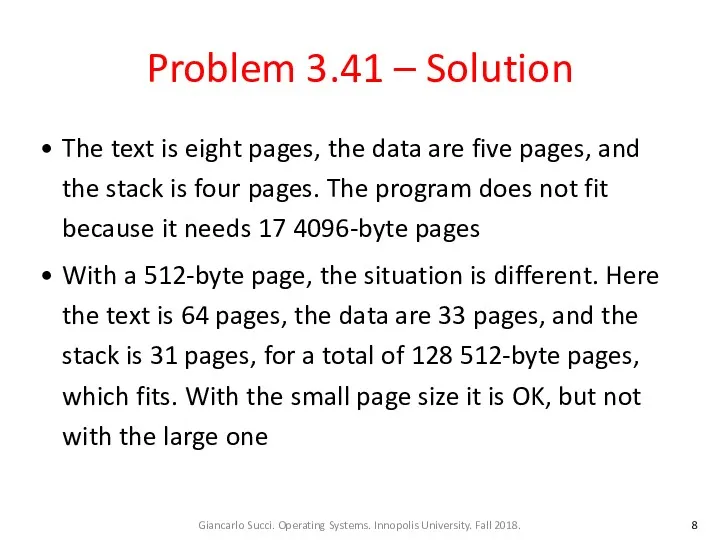 Problem 3.41 – Solution The text is eight pages, the