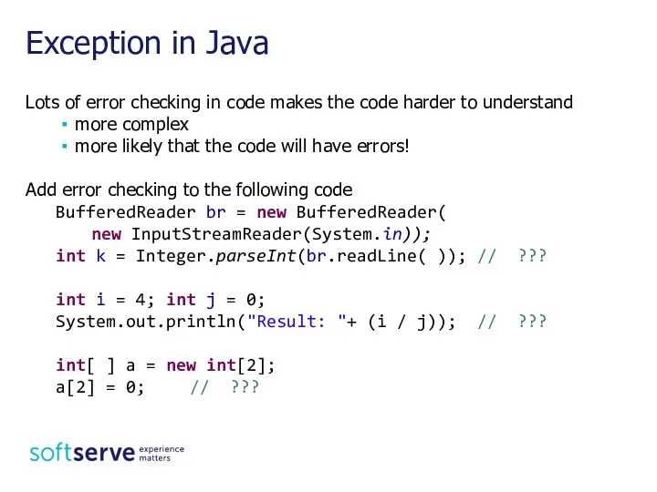 Lots of error checking in code makes the code harder
