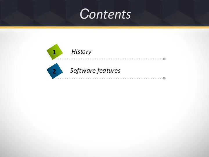 Сontents Software features