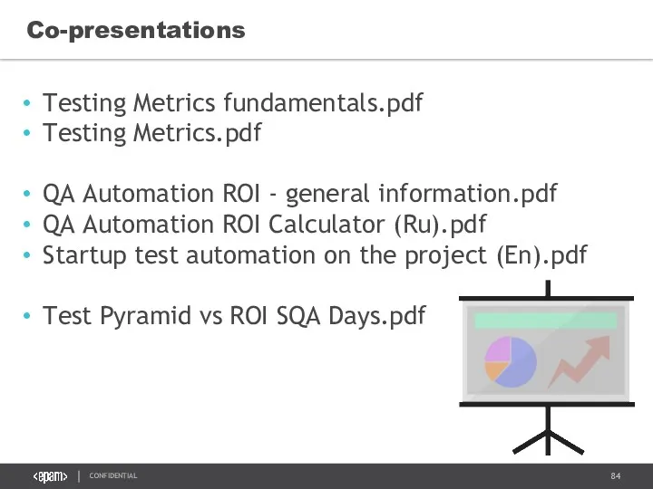 Co-presentations Testing Metrics fundamentals.pdf Testing Metrics.pdf QA Automation ROI -