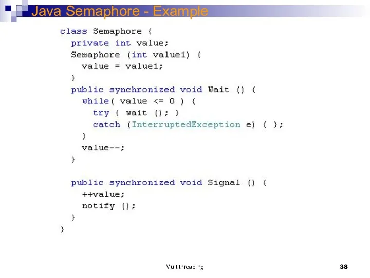 Multithreading Java Semaphore - Example