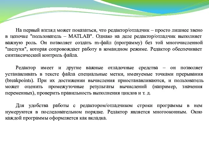 На первый взгляд может показаться, что редактор/отладчик – просто лишнее