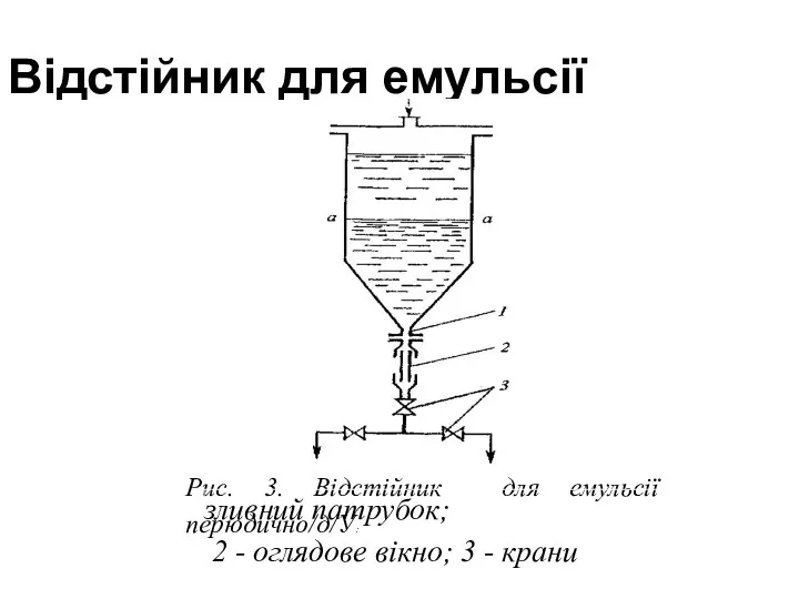 Відстійник для емульсії