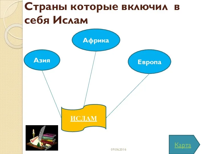 Страны которые включил в себя Ислам Азия Африка Европа ИСЛАМ Карта 09.06.2016