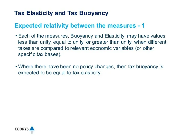 Each of the measures, Buoyancy and Elasticity, may have values