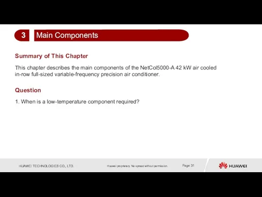 Summary of This Chapter This chapter describes the main components