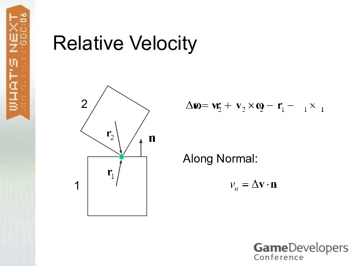 Relative Velocity Along Normal: