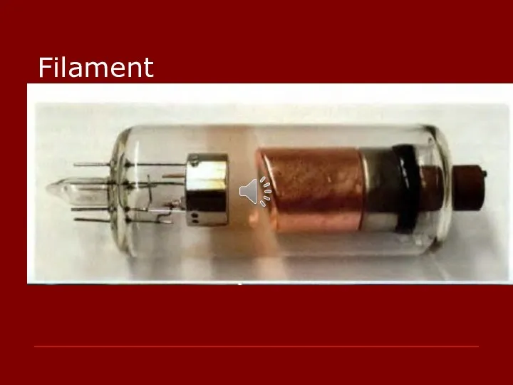 Filament The source of electrons within the x-ray tube The