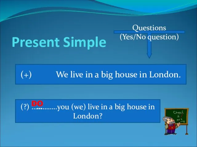 Present Simple Questions (Yes/No question) (+) We live in a