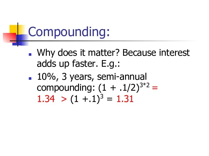 Compounding: Why does it matter? Because interest adds up faster.