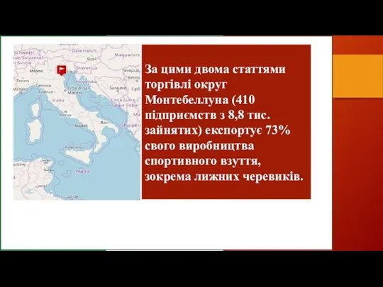 За цими двома статтями торгівлі округ Монтебеллуна (410 підприємств з