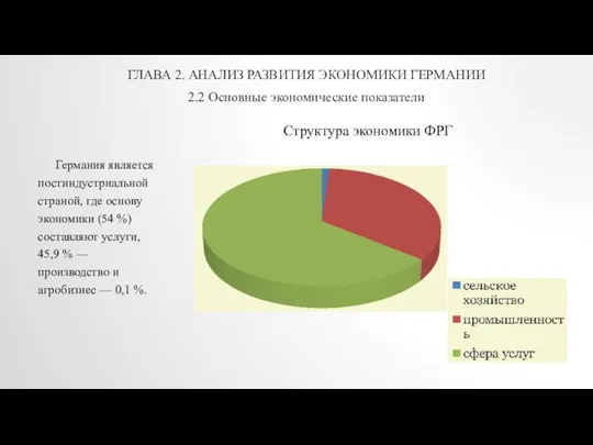 ГЛАВА 2. АНАЛИЗ РАЗВИТИЯ ЭКОНОМИКИ ГЕРМАНИИ 2.2 Основные экономические показатели