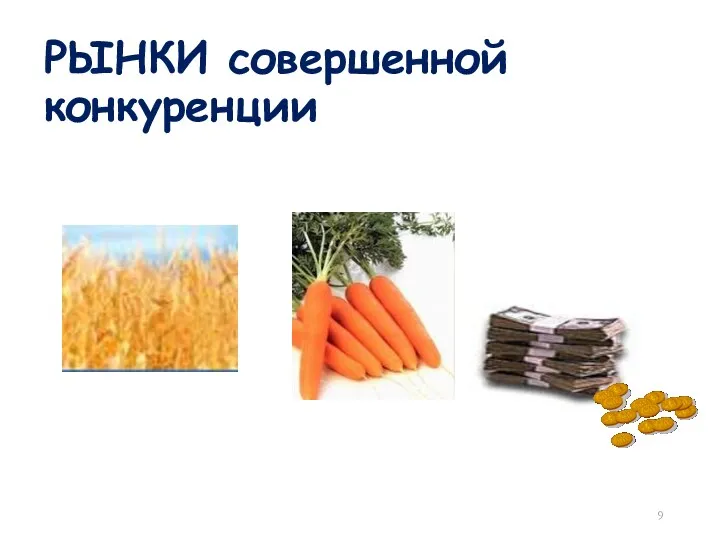 РЫНКИ совершенной конкуренции