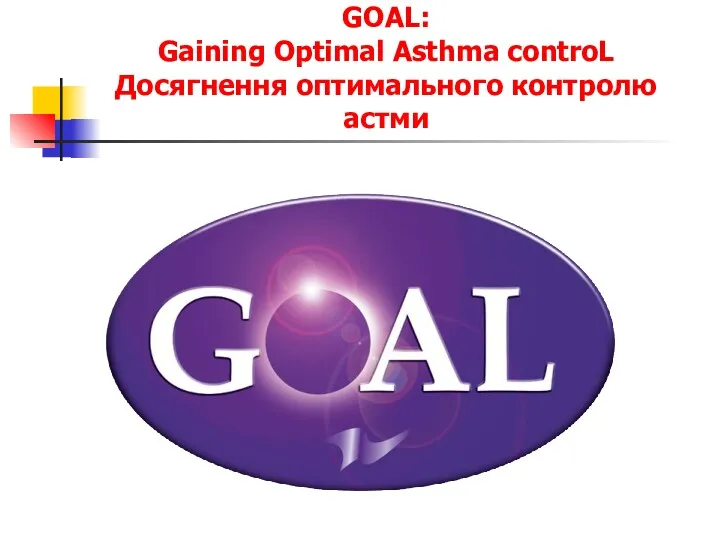 GOAL: Gaining Optimal Asthma controL Досягнення оптимального контролю астми