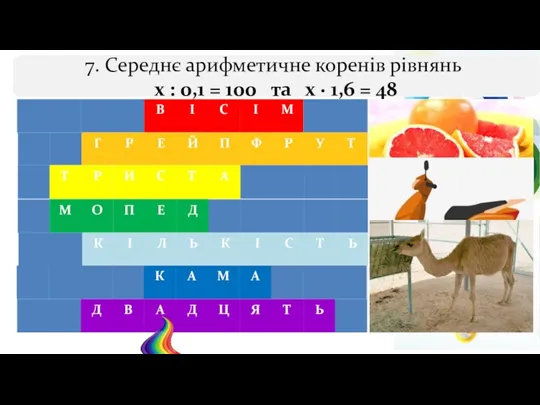 1. Середнє арифметичне 10 та 6 2. «Середнє арифметичне» лимона