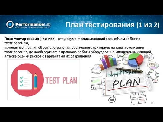 План тестирования (1 из 2) План тестирования (Test Plan) -