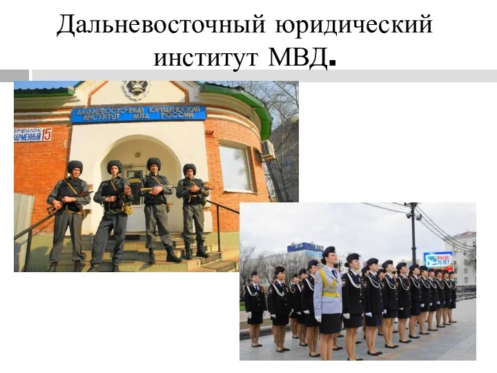 Дальневосточный юридический институт МВД.