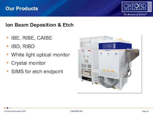 IBE, RIBE, CAIBE IBD, RIBD White light optical monitor Crystal