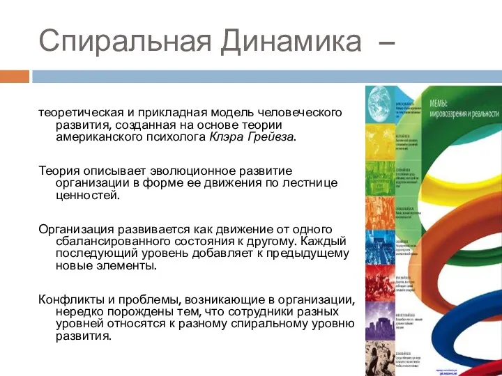 Спиральная Динамика – теоретическая и прикладная модель человеческого развития, созданная