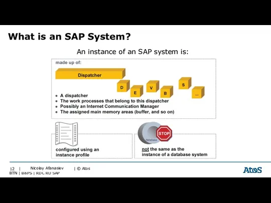 What is an SAP System? An instance of an SAP system is: 12 Nicolay Afanasiev