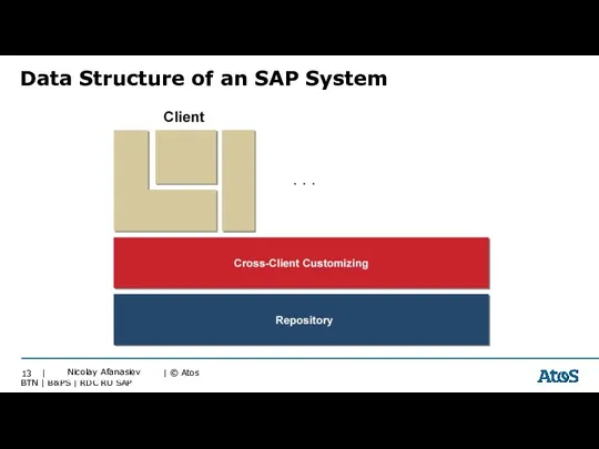 Data Structure of an SAP System Nicolay Afanasiev 13