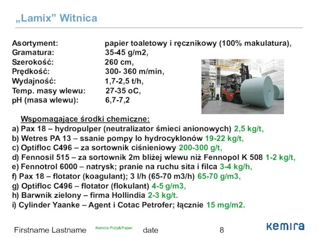 date Firstname Lastname „Lamix” Witnica Asortyment: papier toaletowy i ręcznikowy