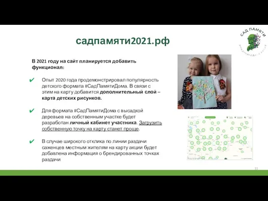 В 2021 году на сайт планируется добавить функционал: Опыт 2020