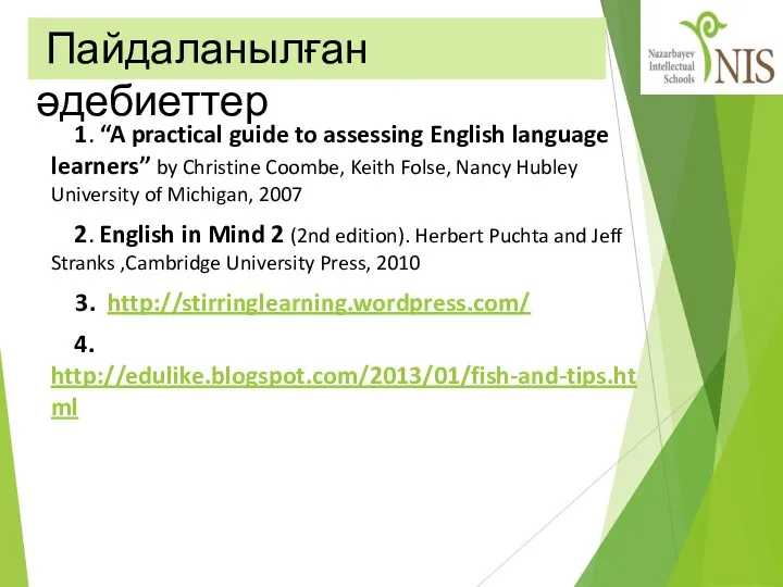 1. “A practical guide to assessing English language learners” by Christine Coombe, Keith