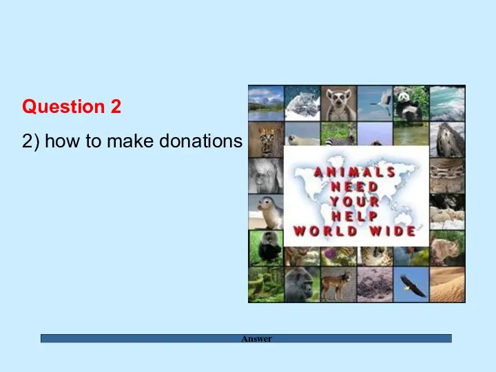 Answer Question 2 2) how to make donations