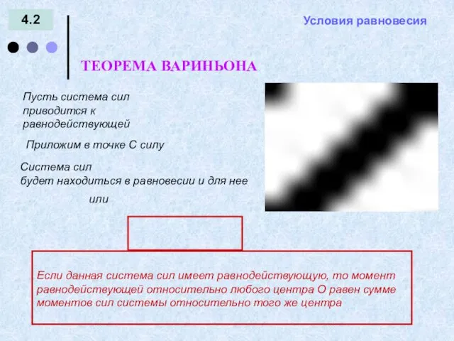 4.2 ТЕОРЕМА ВАРИНЬОНА Пусть система сил приводится к равнодействующей Приложим